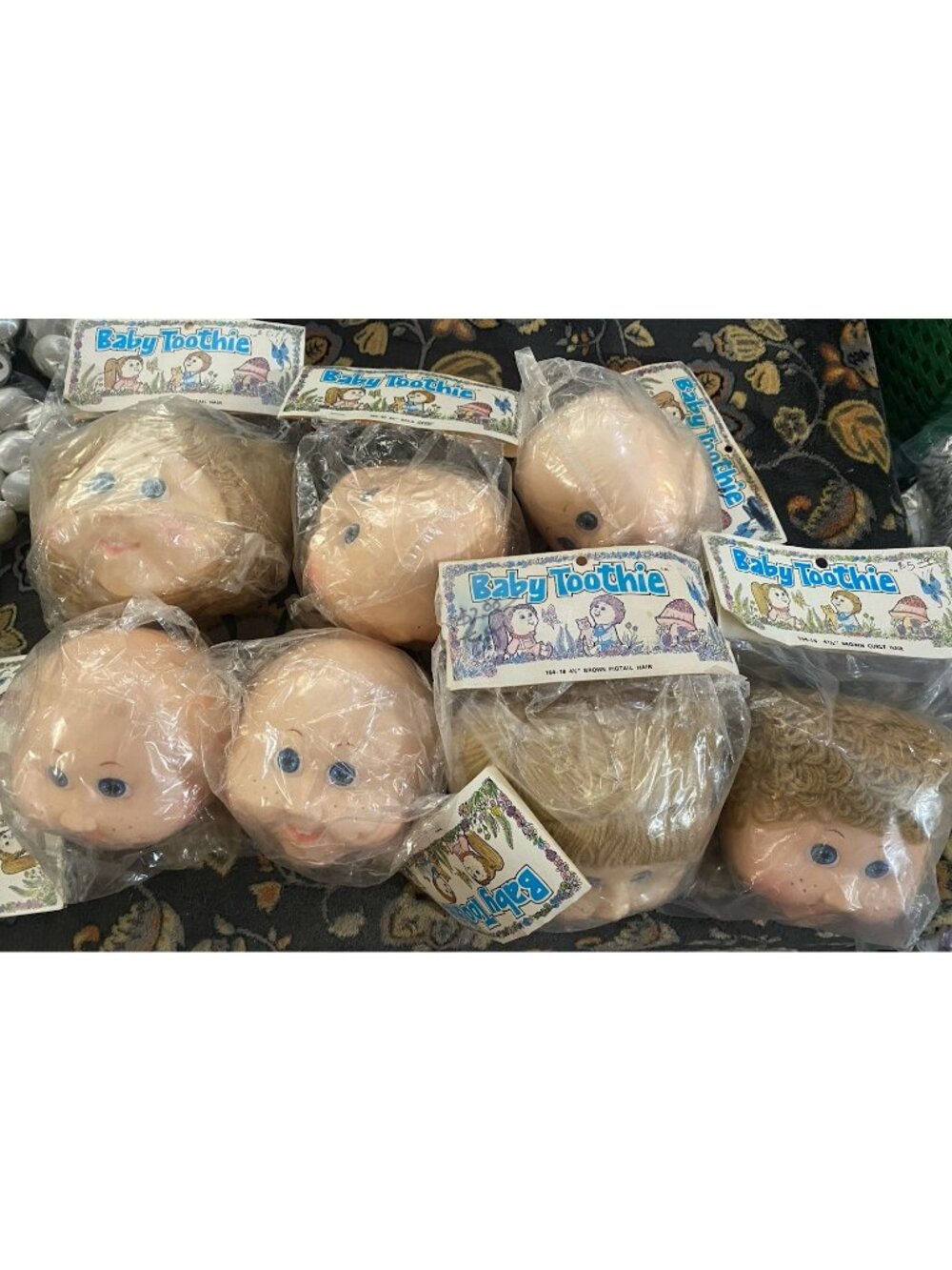 Little Toothie Baby Doll Heads 1980s Vintage Lot DIY Make Yourself Parts Cabbage